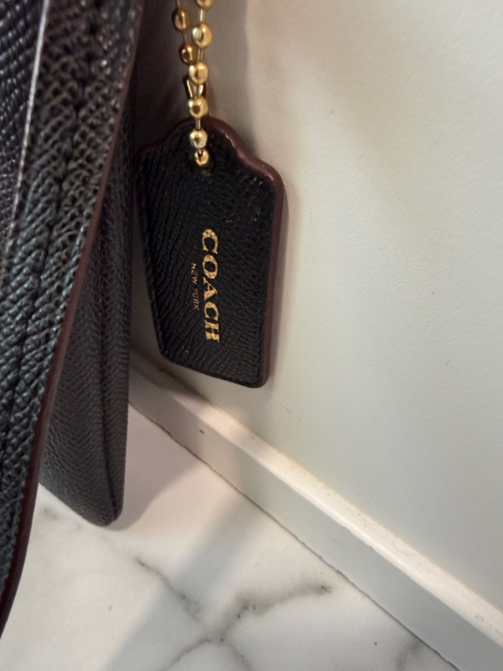 Coach Crossgrain Leather Storypatch Pouch Clutch Bag in black - Picture 4 of 6